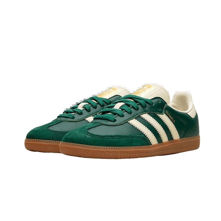 Tenisi barbati, adidas, Samba OG, verde, piele intoarsa