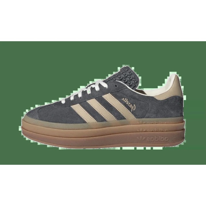 Tenisi Adidas Gazelle Bold, gri, bej, piele intoarsa, talpa cu platforma,  36 2/3 EU - eMAG.ro