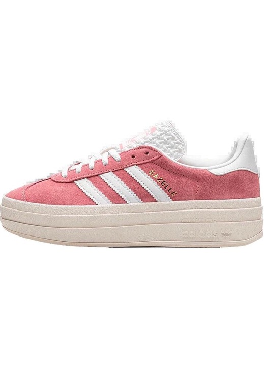 Noi Adidas Gazelle Bold velur cipo, Fehér/Rózsaszín