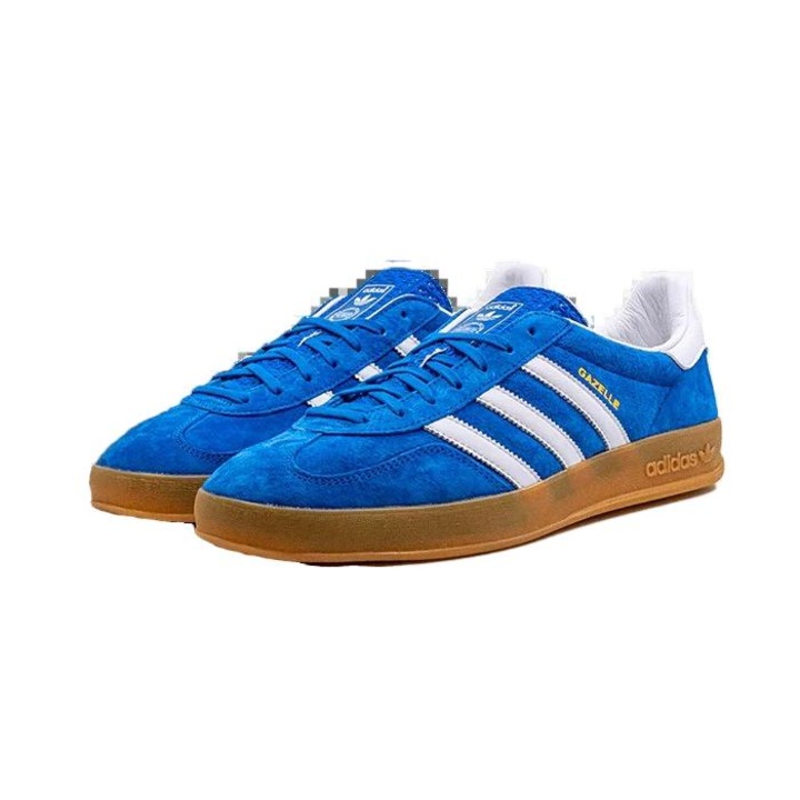 Мъжки маратонки, adidas, Gazelle Indoor, сини, велур