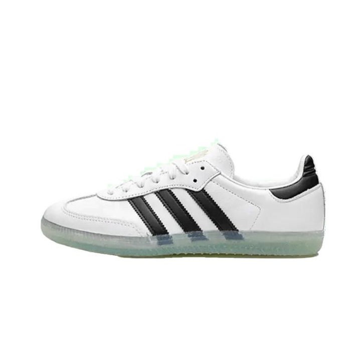 Tenisi dama Adidas Samba Jason Dill, piele naturala/piele intoarsa, alb/negru