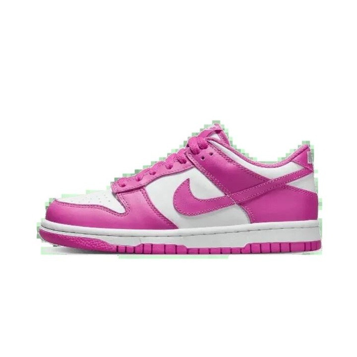 Pantofi sport Nike Dunk Low, fuchsia activ, piele, unisex