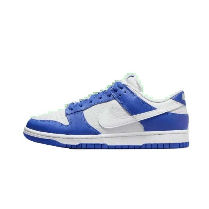 Мъжки спортни обувки Nike Dunk Low, сини, кожа и текстил, модерен дизайн, удобни, 42 EU