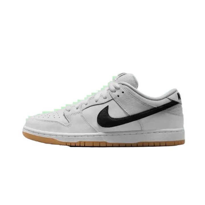 Мъжки спортни обувки Nike Dunk Low Pro ISO, бели, кожа, кафява гумена подметка, 42.5 EU