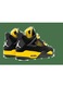 Pantofi sport barbati Jordan Air Jordan 4 Retro Thunder, piele de caprioara, negru-galben, sistem de amortizare Air-Sole, 39 EU