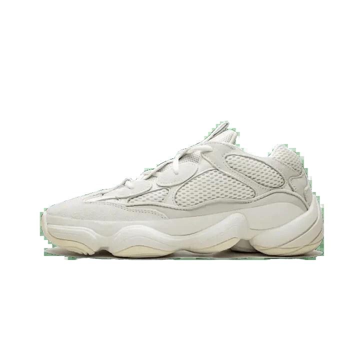 Adidas Yeezy 500 tornacipő, fehér, textil és bőr