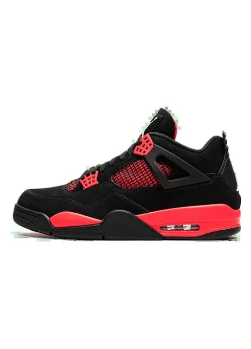 Pantofi sport barbati Jordan Air Jordan 4 Retro Red Thunder, culoare rosie, detalii negre, material de inalta calitate