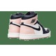 Pantofi sport barbati Jordan Air Jordan 1 High OG Atmosphere, nuante de roz si bleumarin, material de inalta calitate, 36 EU