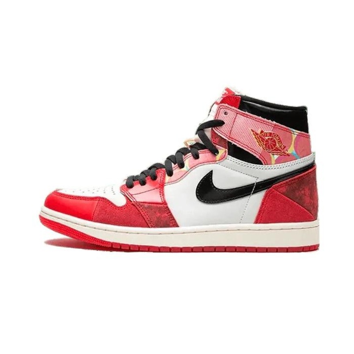 Pantofi Sport, Jordan, 1 Retro High OG Spider-Man Across the Spider-Verse Rep Box, Multicolor, Rosu