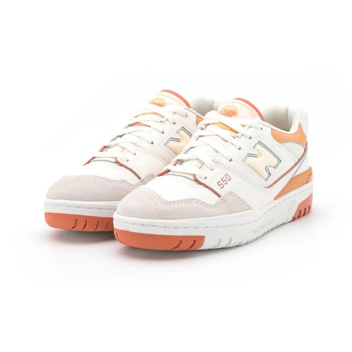 New Balance, 550 Pantofi sport cu detalii contrastante, Alb