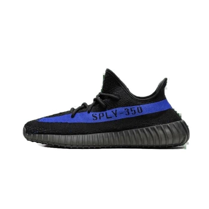 Pantofi sport barbati, Adidas Yeezy Boost 350 V2, negru/albastru, confortabil, design minimalist