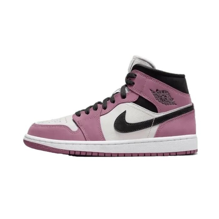 Pantofi sport barbati Jordan Air Jordan 1 Mid Light Mulberry, nuanta violet deschis, materiale de inalta calitate, design clasic.