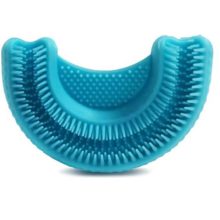 Cap Periuta de dinti automata cu cap U din silicon alimentar, pentru copii 2-8 ani, curatare eficienta, ergonomic