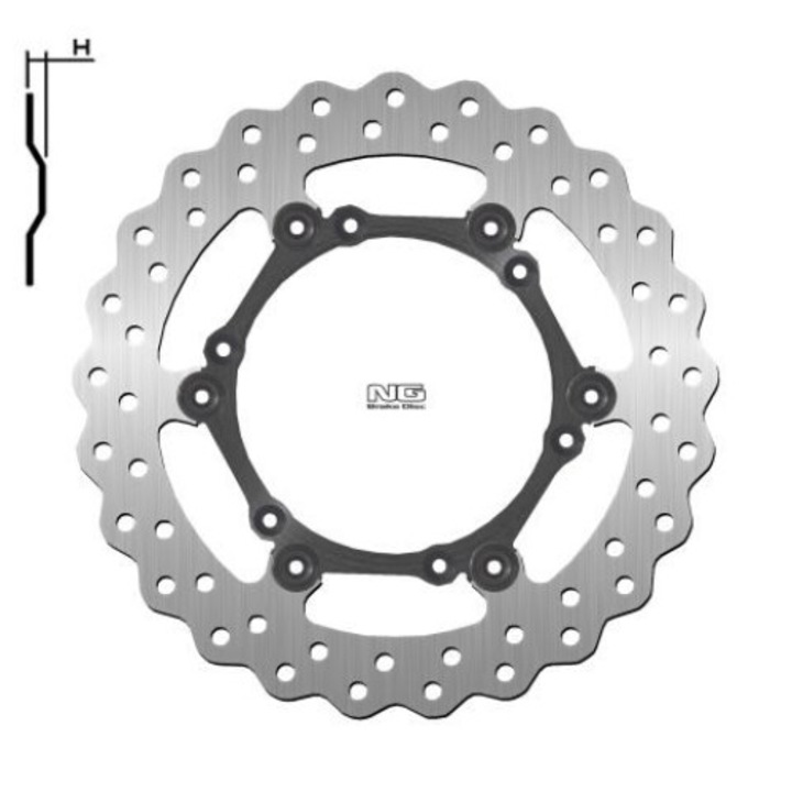 Спирачен диск, NG, модел Wave, 260xX3 мм, 6.6x5 мм, за KTM EXC 125/200/400/525/625 '90-17