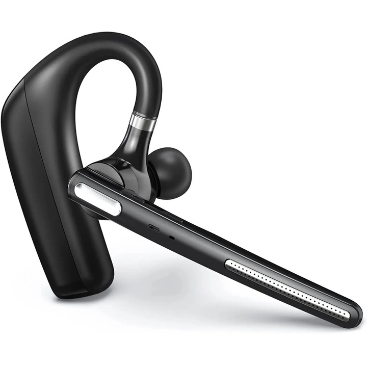 Vezeték nélküli Bluetooth Wireless headset CerCip G6, 110 órás akkumulátor-üzemidő 500 mAh, Bluetooth 5.1 Qualcomm 3020, háttérzaj-szűrés, két eszközhöz való egyidejű csatlakozás, iOS és Android kompatibilis, HD hangzás, fekete szín
