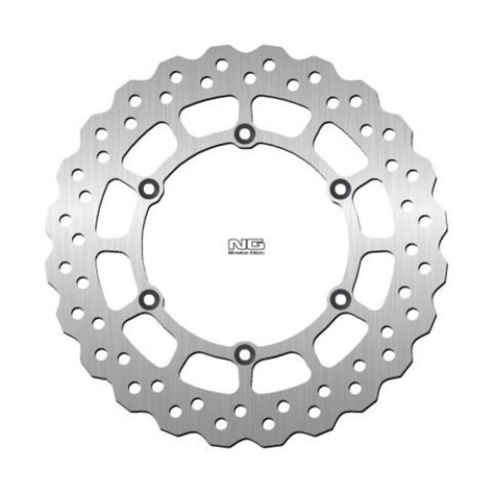 Спирачен диск, NG, за Yamaha WR/YZ125/250 '92-00, WR/YZ400 '98-00, 245x118x3 мм, 6x6.5 мм, сребрист