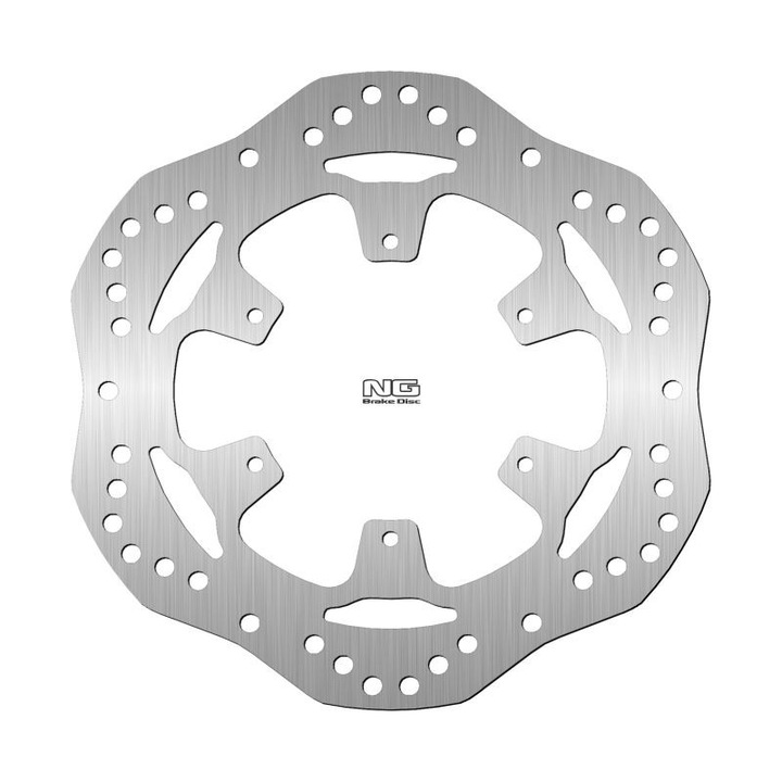 Disc de frana, NG, pentru Piaggio MP3 350/500/300 '16-'22, YORBAN 300 '18-'20, 258x105x4mm, 6x6,25mm, argintiu