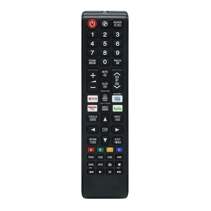 Универсално дистанционно, съвместимо с Samsung Smart TV LED/LCD, 2012-2024 черно