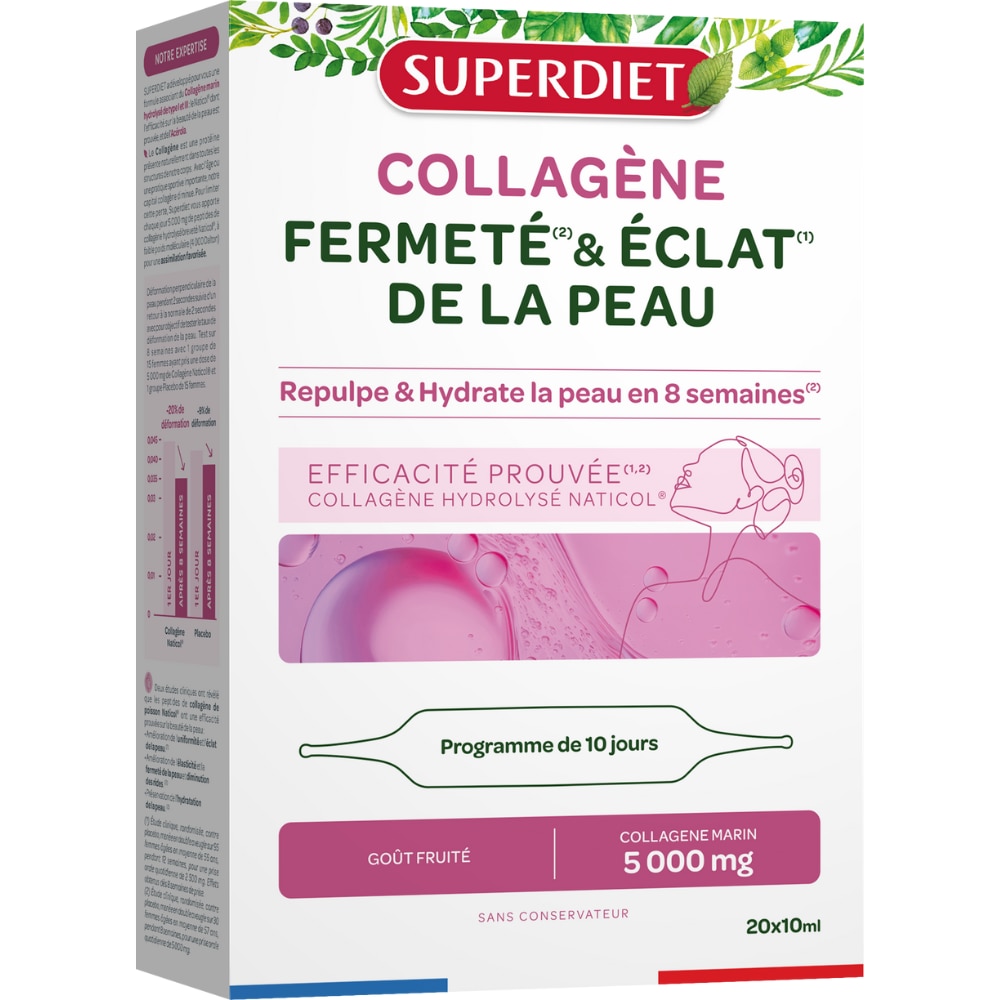 Colagen Marin Superdiet 5G + Acerola, 20 Fiole De Sticla X 10ml