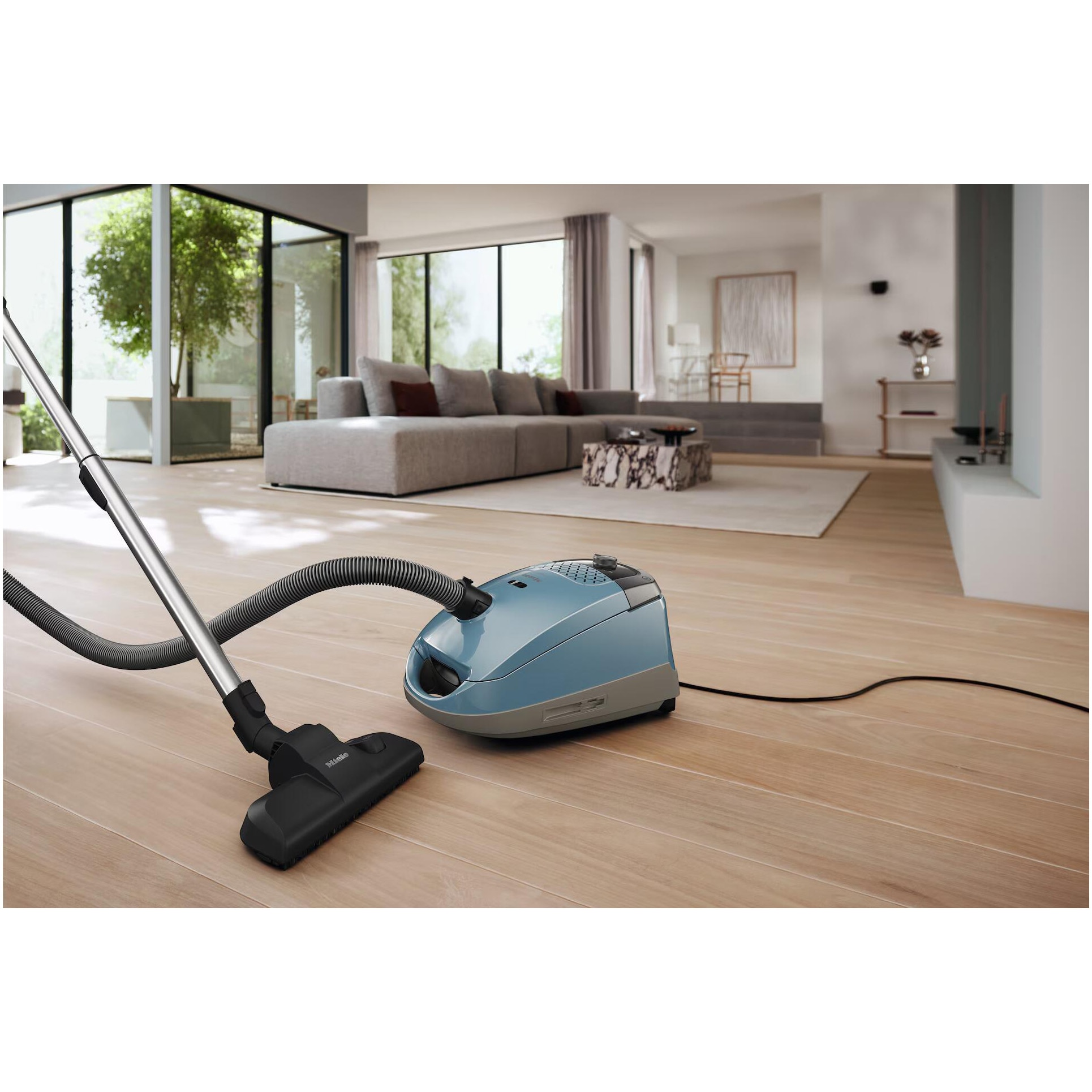 Aspirator cu sac Miele Guard S1 12558580, 890 W, 3,5 l, 76 dB, albastru