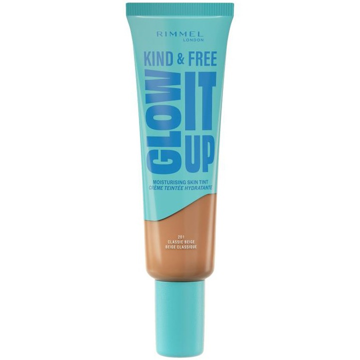 Фон дьо тен Rimmel Kind & Free Glow it up! 201 Classic Beige, 30 мл