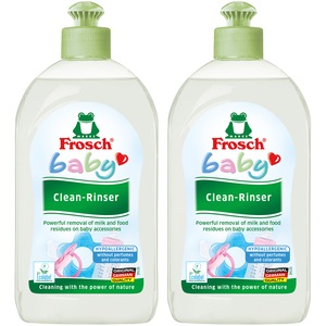 Pachet Detergent curatare vesela, biberoane, suzete, jucarii bebelusi Frosch Eco Baby, 2x500ml