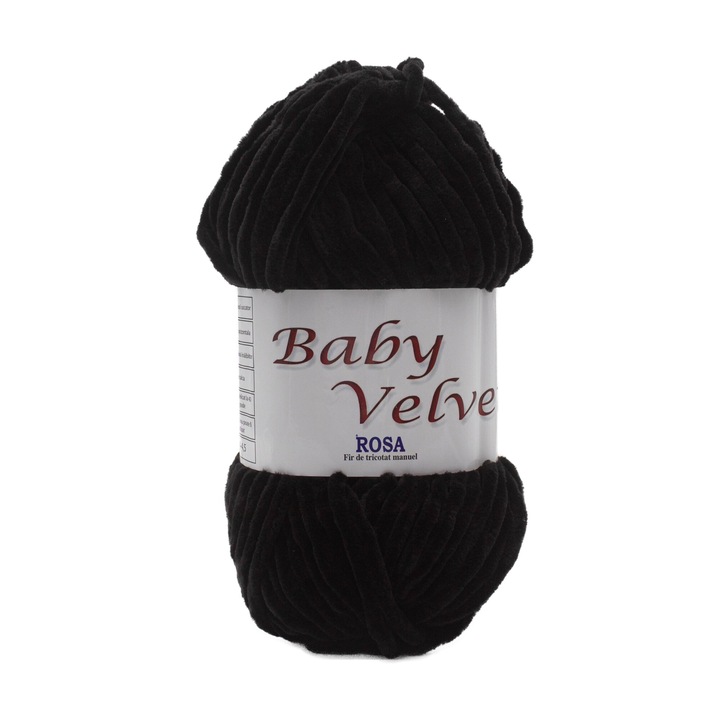 Csomag "Baby Velvet 150" bársonyos kötőfonal, 5 gombolyag, 100% mikropoliészter, 500 g/csomag, fekete