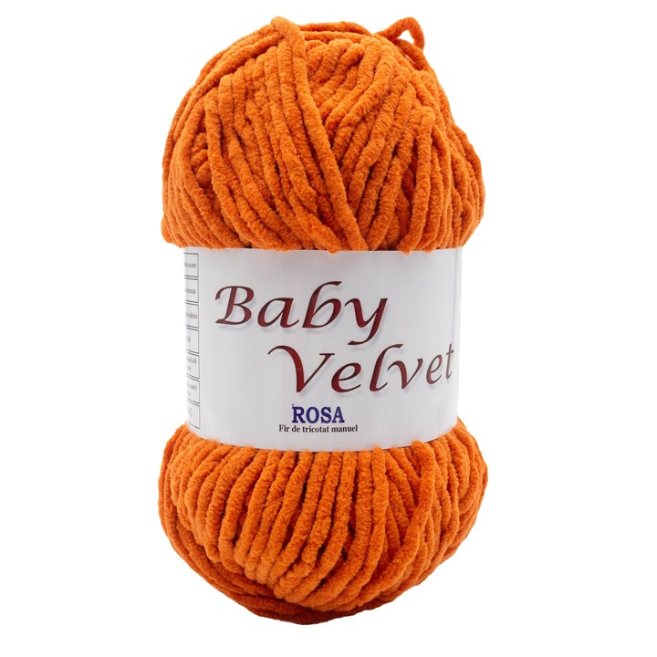 Csomag "Baby Velvet" bársonyos kötőfonal, 5 gombolyag, 100% mikropoliészter, 500 g/csomag, rozsdabarna