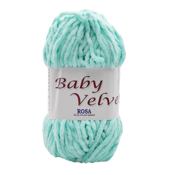 Csomag Baby Velvet bársonyos kötőfonal 173, 5 gombolyag, 100% mikropoliészter, 500 g/csomag, mentazöld