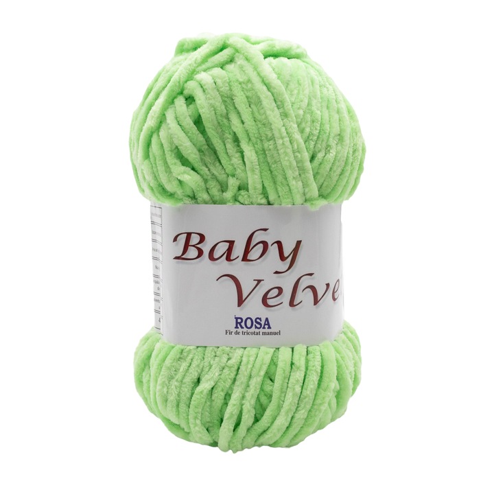 Bársonyos kötőfonal csomag Baby Velvet 167, 5 gombolyag, 100% mikropoliészter, 500 g/csomag, vernil