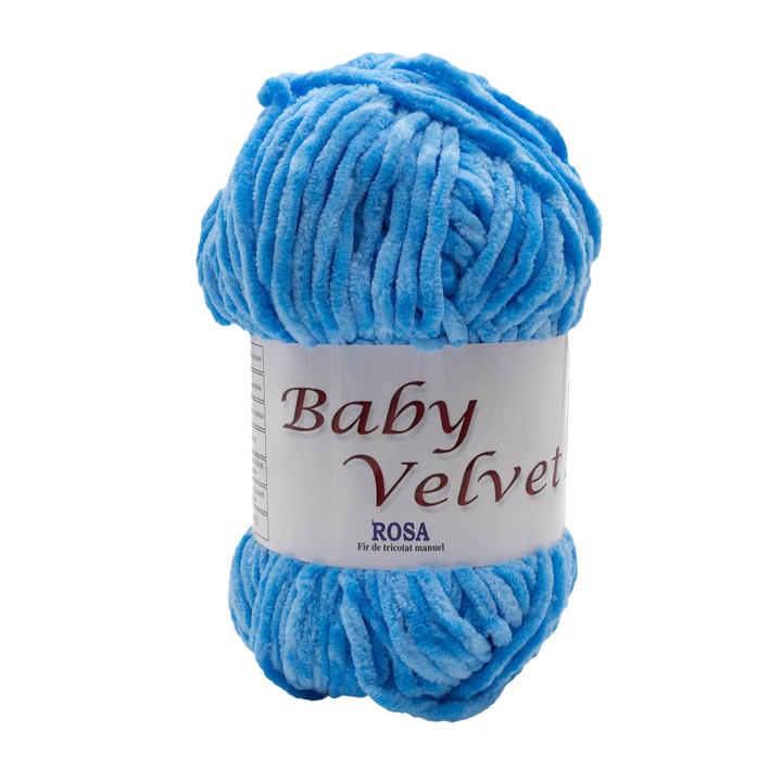 Csomag Baby Velvet 1015 bársonyos kötőfonal, 5 gombolyag, 100% mikropoliészter, 500 g/csomag, kék
