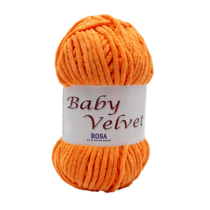 Bársonyos babafonal csomag 166, 5 gombolyag, 100% mikropoliészter, 500 g/csomag, narancssárga