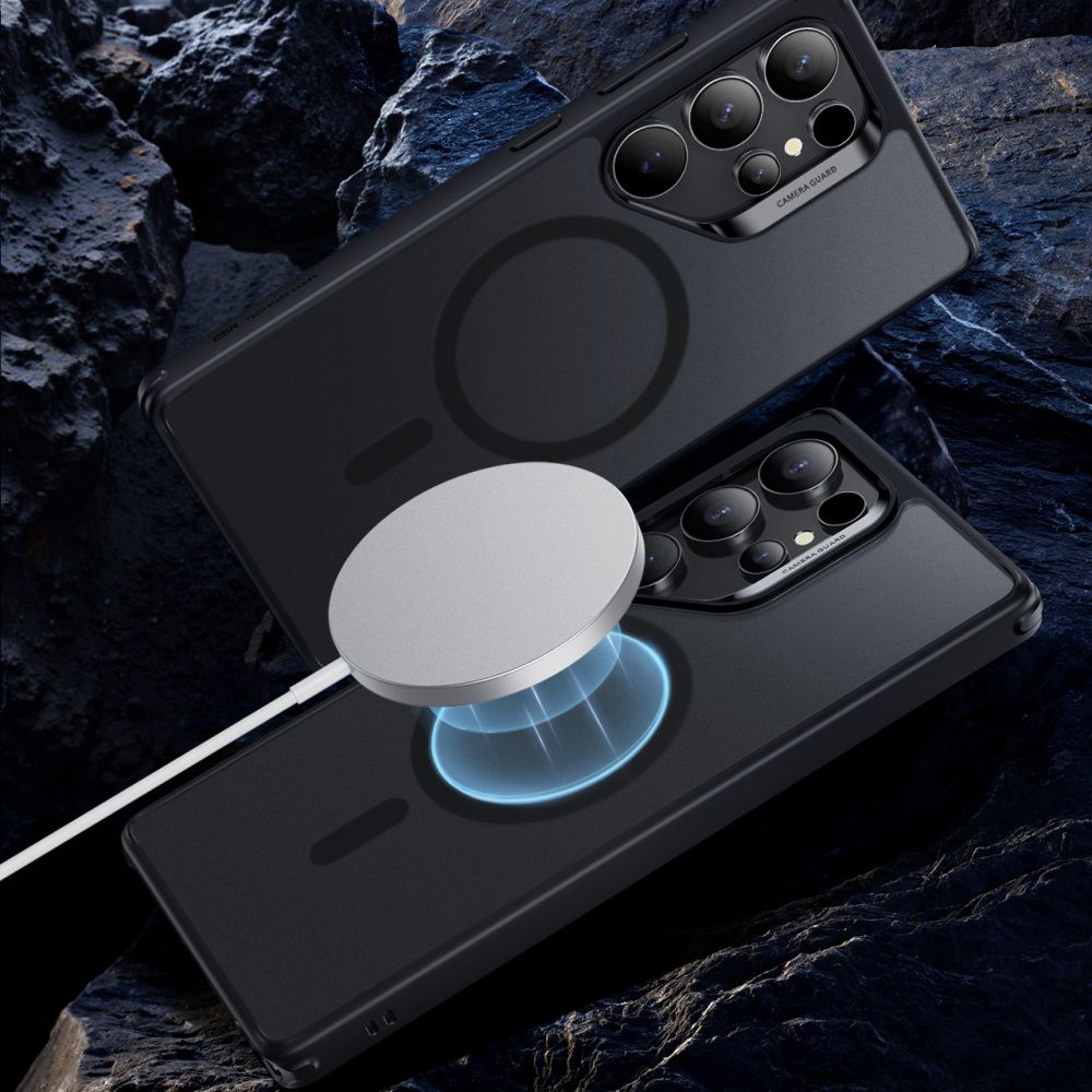 Husa premium pentru Samsung Galaxy S25 Ultra compatibila MagSafe ESR - Classic Hybrid HaloLock - Negru mat