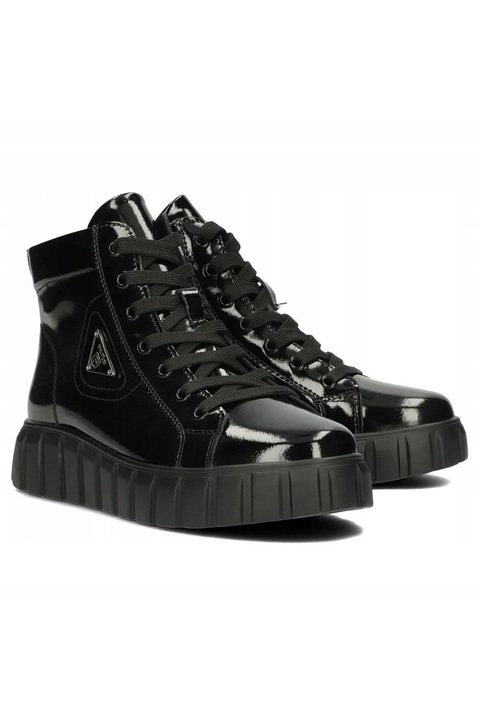 Ghete De Iarna Pentru Femei, Filippo, Din Piele Inalte, Negru, 40