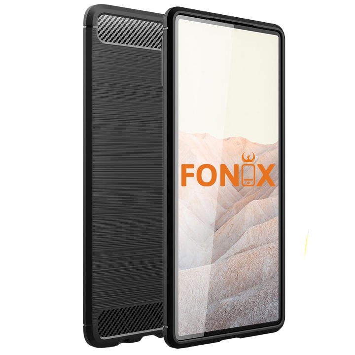 Удароустойчив калъф, съвместим с Honor Magic7 Lite / Magic 7 Lite, Carbon Essence, Fonix Commando, вградени въздушни джобове, броня с военна защита, черен