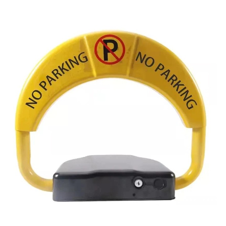 Blocator loc de parcare Automat, Telecomanda, acumulator si cablu USB, Otel, galben-negru