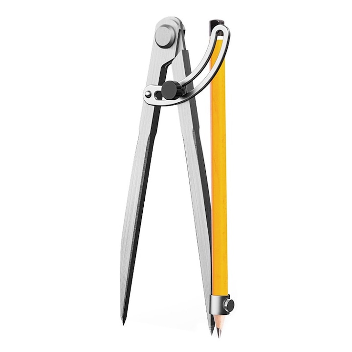 Compas, 8 inchi pentru tamplarie, Yakumuz, suport pentru creion, utilizare profesionala, ajustabil, 22" diametru