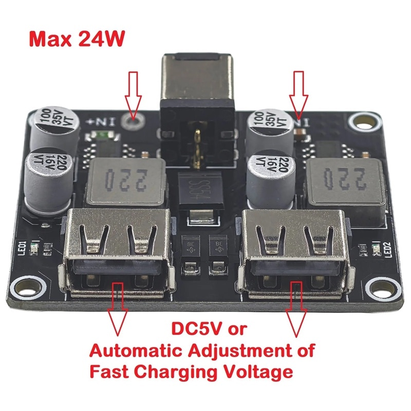 Convertor coborator de tensiune step-down DC-DC de la 6-32V la 5V