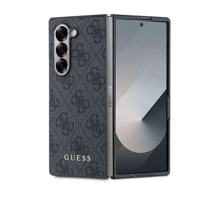 Премиум калъф за Samsung Galaxy Z Fold 6 за серия Guess Elegance - деним черен