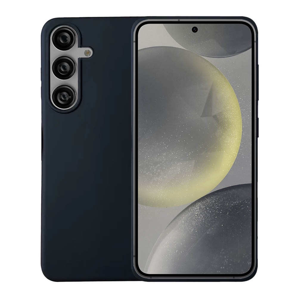 Husa protectie, Compatibila Samsung Galaxy S25, FONIX Ultra Slim Fit, Anti-Fingerprint, Design subtire, Acoperire mata, Suprafata antiaderenta, Negru
