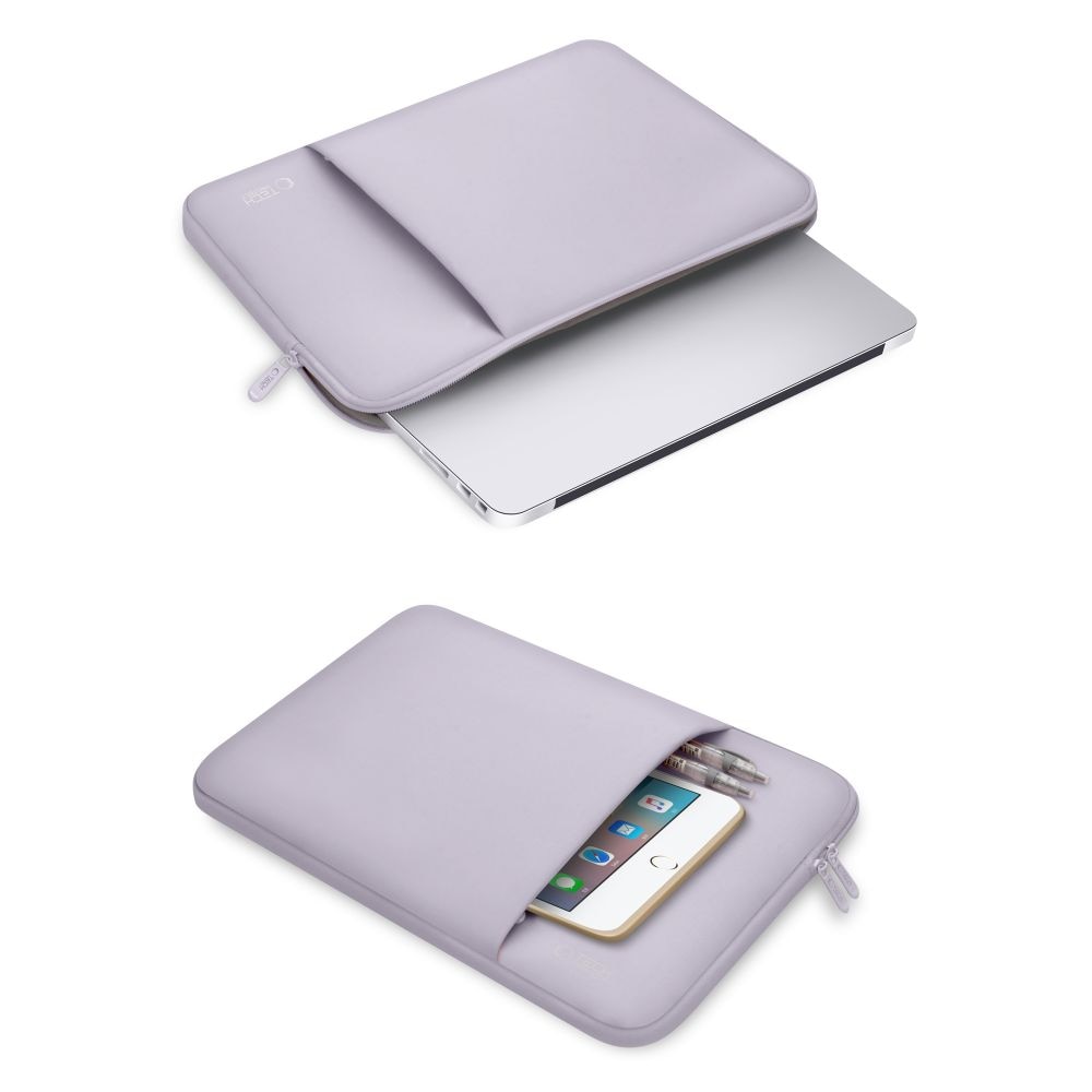 Husa TECH-PROTECT Neopren compatibila cu laptop 15/16 inch, Mauve