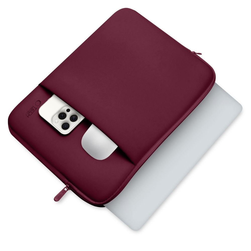 Husa TECH-PROTECT Neopren compatibila cu laptop 15/16 inch, Mulberry