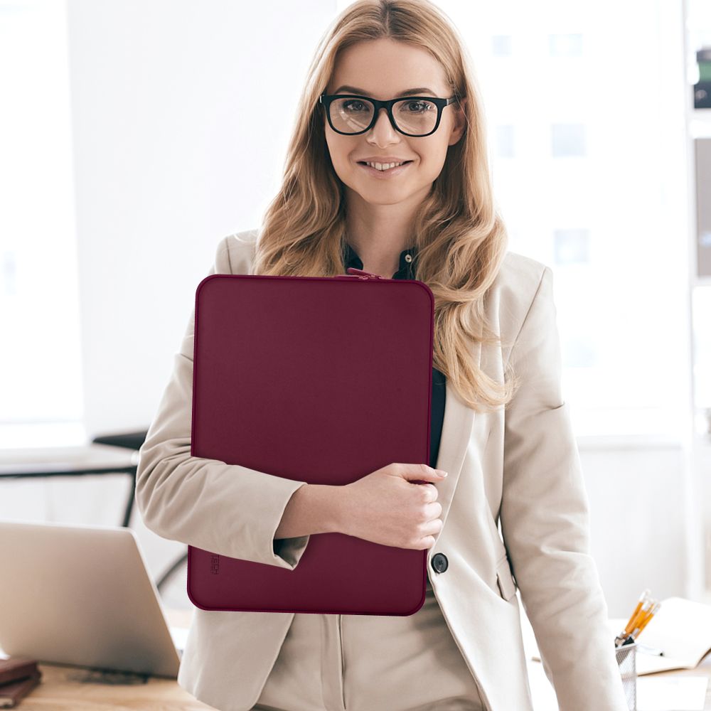 Husa TECH-PROTECT Neopren compatibila cu laptop 15/16 inch, Mulberry