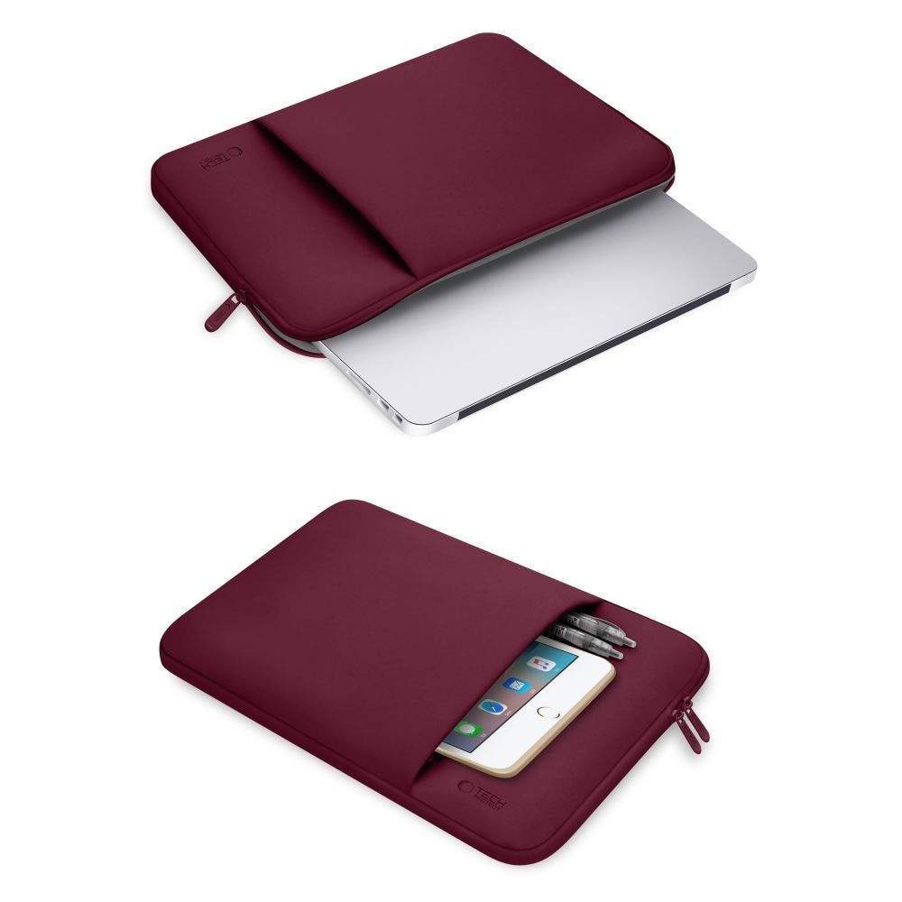 Husa TECH-PROTECT Neopren compatibila cu laptop 15/16 inch, Mulberry