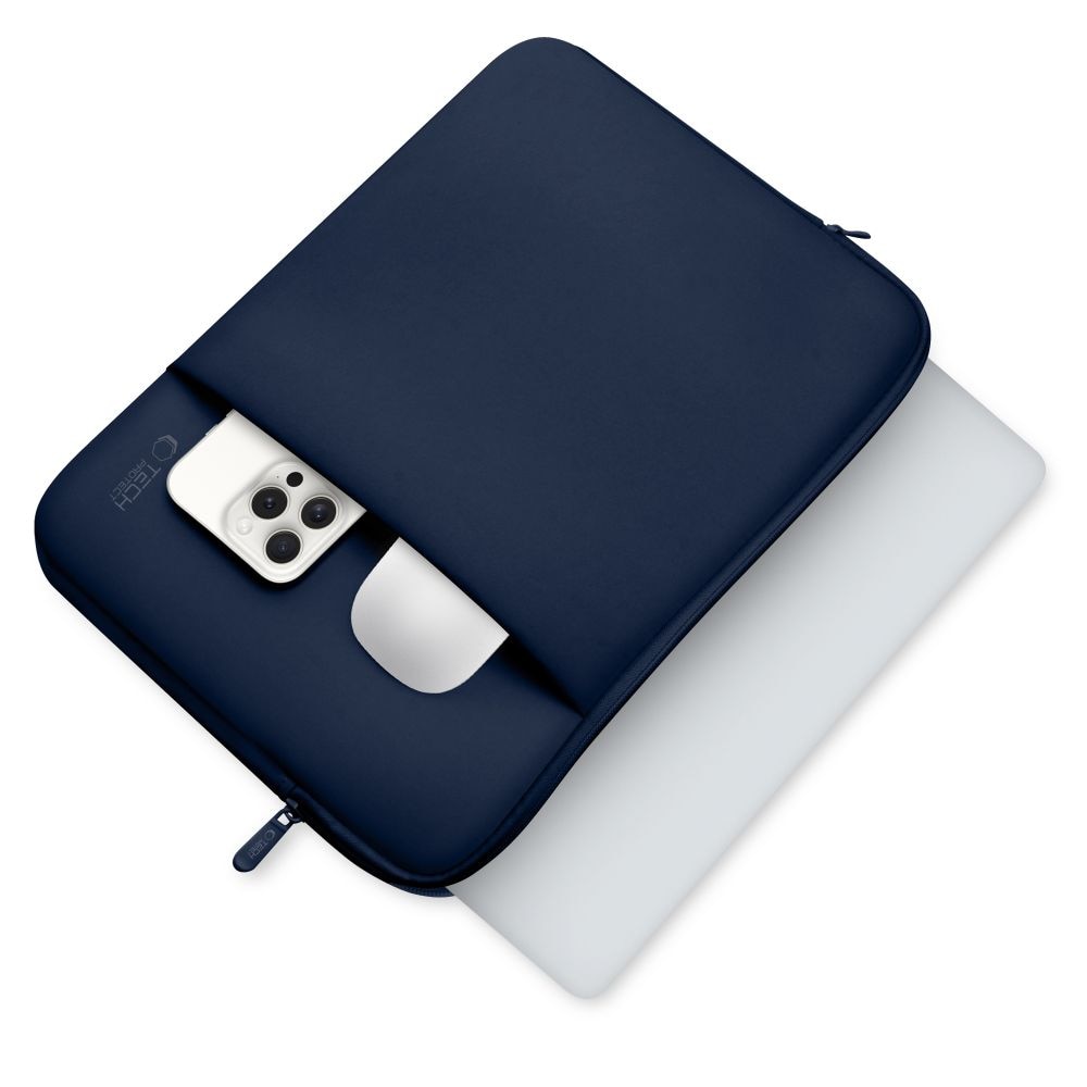 Husa TECH-PROTECT Neopren compatibila cu laptop 15/16 inch, Navy Blue
