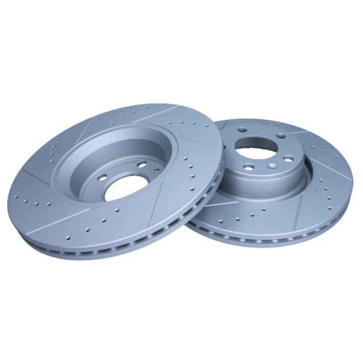 Спирачен диск Maxgear за VW A6 2.0-3.0 TDI 04-11, перфориран и оребрен, с антикорозионно покритие