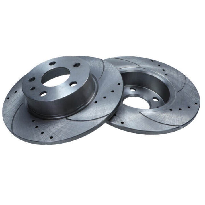 Спирачен диск Maxgear за Alfa 147/156, перфориран и изрязан, с антикорозионно покритие заден