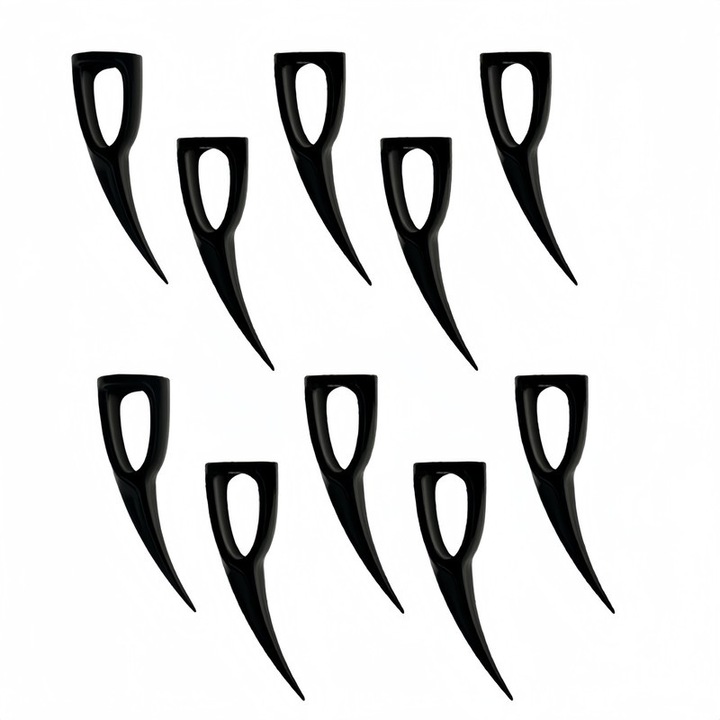 Set 10 unghii distractive, jucarii pentru adulti, plastic, negru