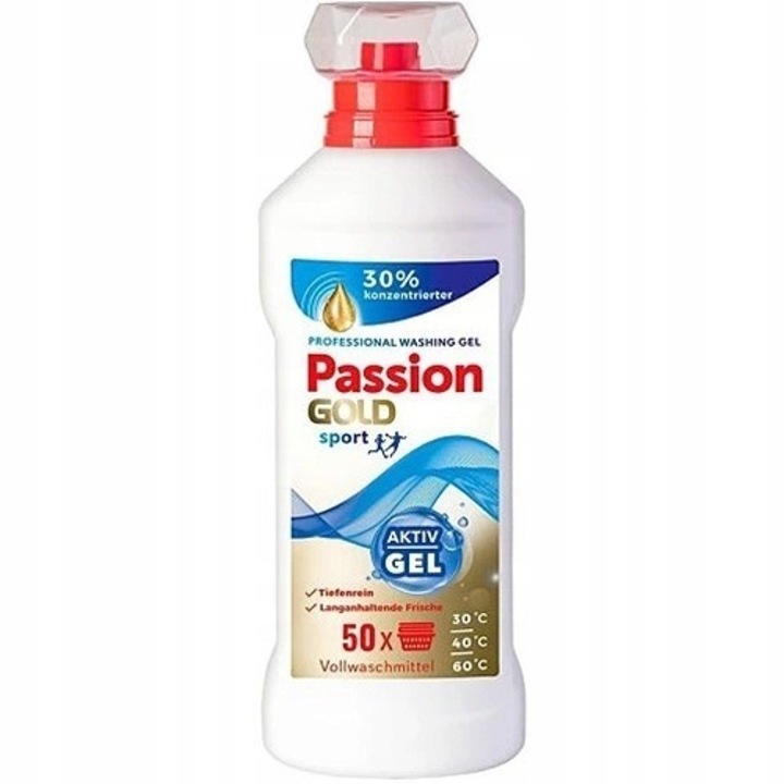 Detergent rufe, Passion Gold, gel, 50 spalari, 2L