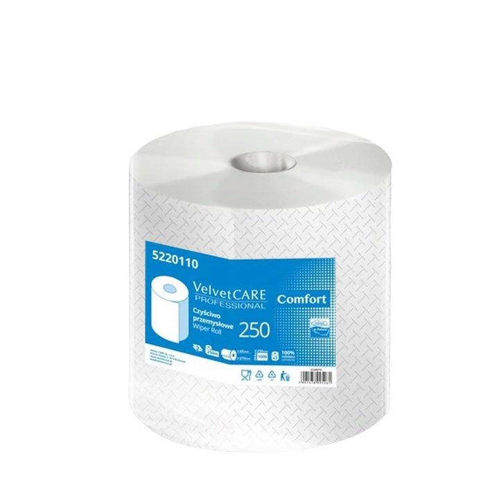 Ролка хартиена кърпа Velvet Care, 250 целулоза